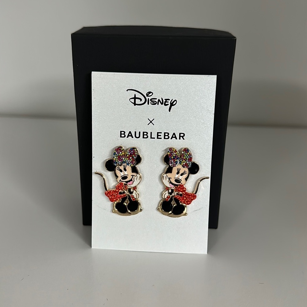 NEW Disney X Baublebar Minnie Mouse Earrings